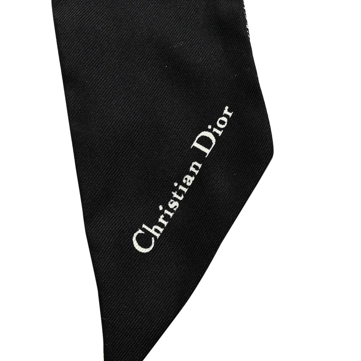 Silk Houndstooth Mitzah Scarf Black White