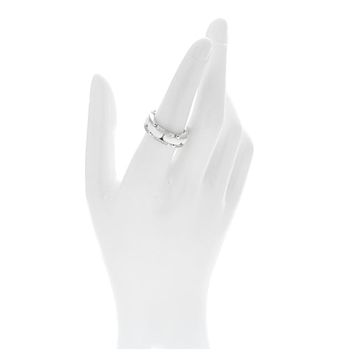 18K White Gold Ceramic Diamond Medium Ultra Ring White 50 5.5