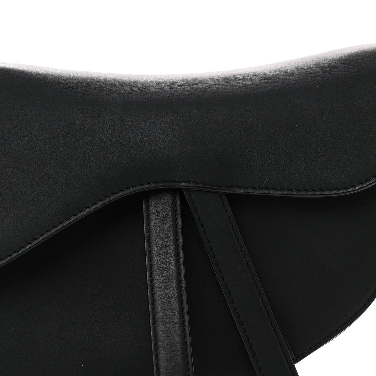 Ultra Matte Calfskin Saddle Bag Black