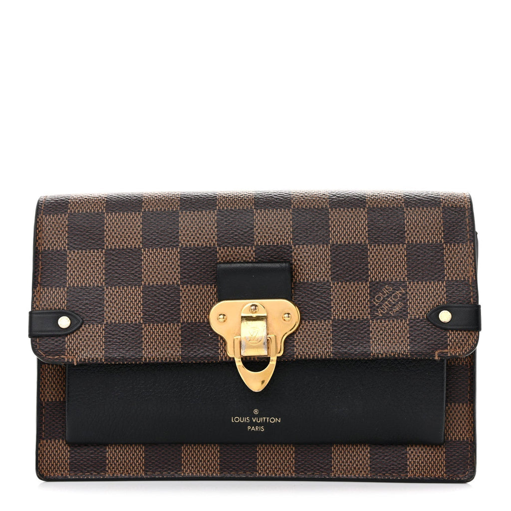 Damier Ebene Vavin Chain Wallet Black