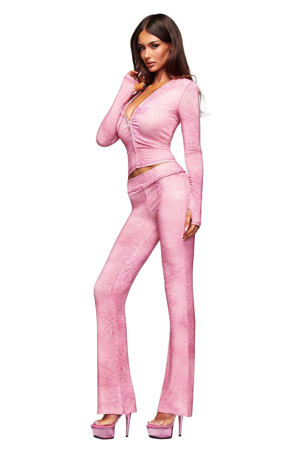 BLARE HOODIE - LIGHT PINK SERPENTINE