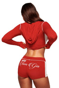 BLARE PANELLED SHORT - RED