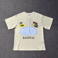 Rhude Raceway Racing Sticker Graphic Tee Cream