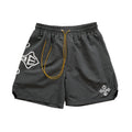 Rhude Cross Logo Graphic Nylon Casual Shorts Dark Grey