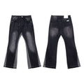 Gallery Dept Two‑Tone Contrast Panel Flare Denim Jeans Black Vintage Wash