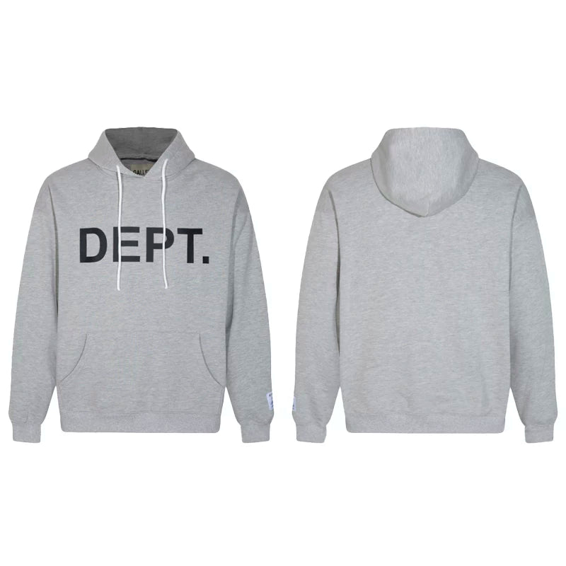GALLERY DEPT autumn new flame letter print men's and women's loose casual pure cotton hooded sweatshirt jacket (41)