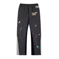 Gallery Dept Splash Paint Distressed Color‑Block Flare Sweatpants Black