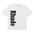 Rhude Vertical Bold Logo Front Graphic Tee White