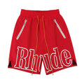 Rhude Big Outline Logo Nylon Casual Shorts Red