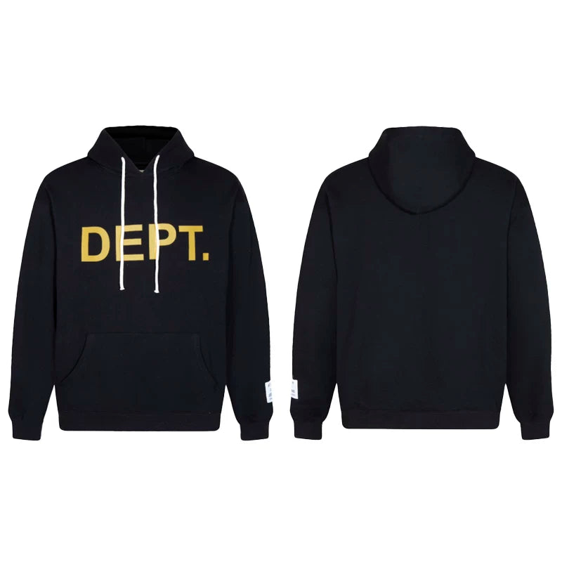 GALLERY DEPT autumn new flame letter print men's and women's loose casual pure cotton hooded sweatshirt jacket (40)