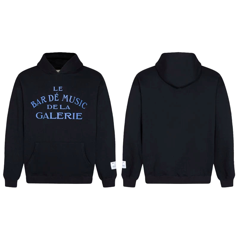 GALLERY DEPT autumn new flame letter print men's and women's loose casual pure cotton hooded sweatshirt jacket (36)