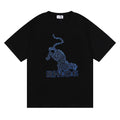 Rhude Blue Leopard Silhouette Graphic Tee Black