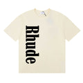 Rhude Vertical Bold Logo Front Graphic Tee Cream