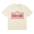 Rhude Red Dot Surround Logo Graphic Tee Cream