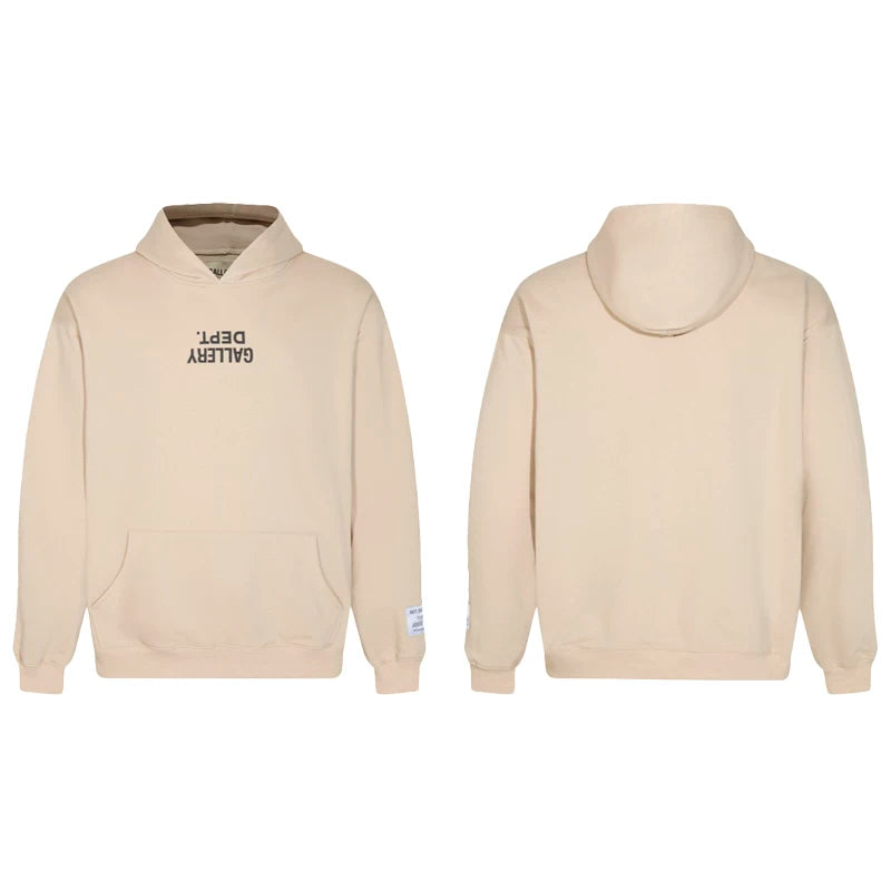 GALLERY DEPT autumn new flame letter print men's and women's loose casual pure cotton hooded sweatshirt jacket (33)