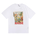 Rhude Vintage Angel Mediterranean Scenery Graphic Tee White