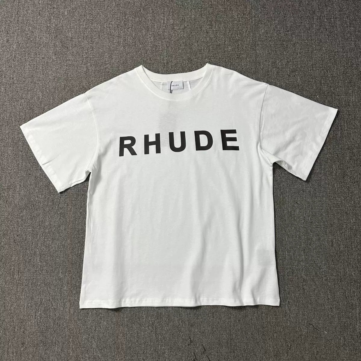 Rhude Bold Logo Front Graphic Tee White