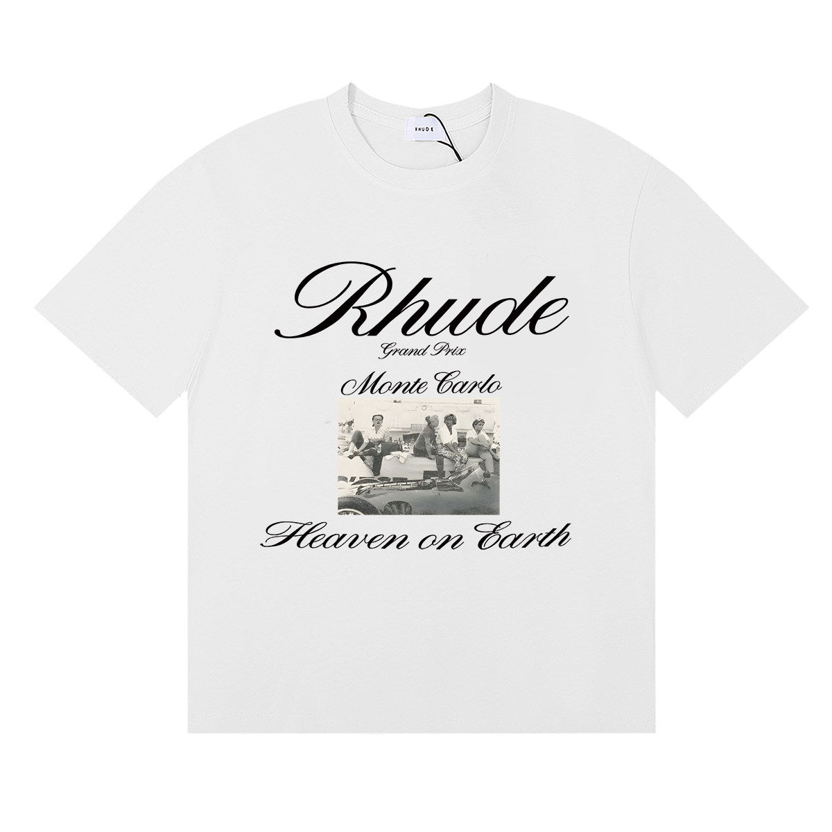 Rhude Monte Carlo Vintage Photo Graphic Tee White