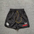 Rhude 1st Pirelli Graphic Nylon Casual Shorts Black