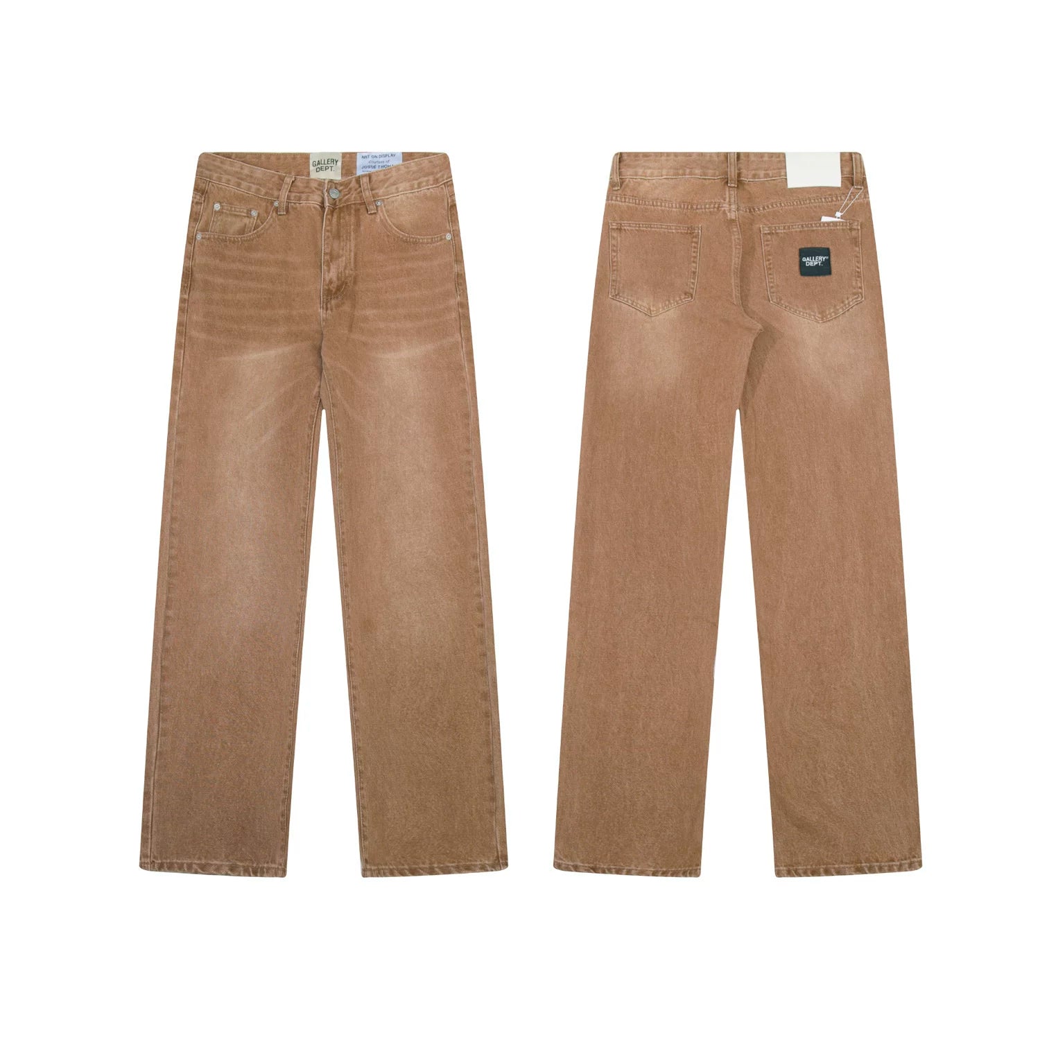 Gallery Dept Dark‑Blue Inset Panel Flare Denim Jeans Ultra Light Vintage Wash