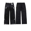 Gallery Dept Paint‑Splatter Patchwork Carpenter Flare Denim Jeans Black Vintage Wash