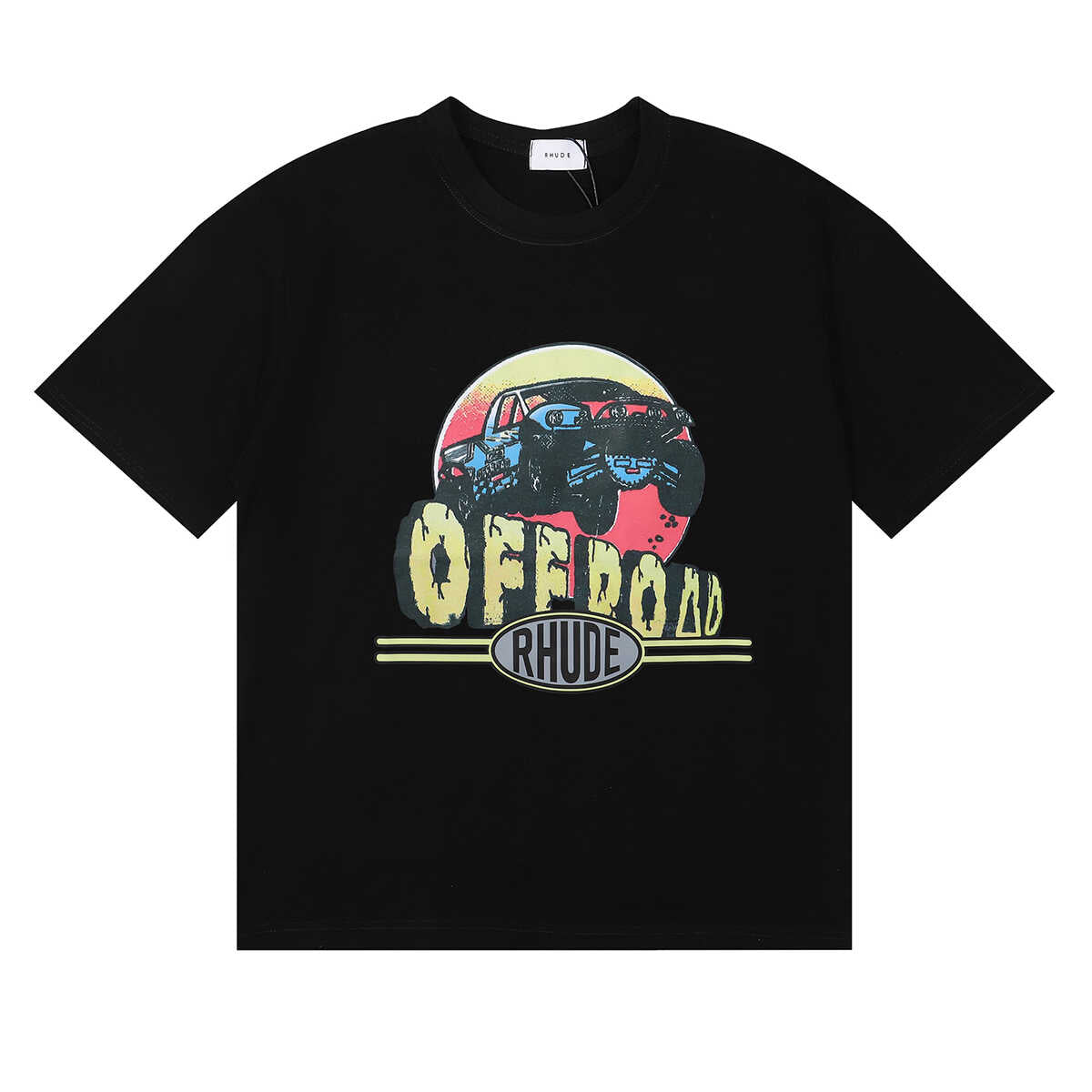 Rhude Off‑Road Vintage Truck Sunset Graphic Tee Black