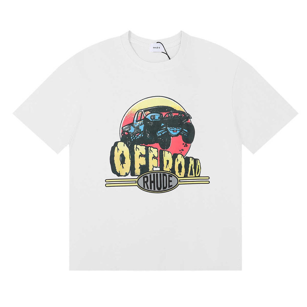 Rhude Off‑Road Vintage Truck Sunset Graphic Tee White