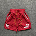 Rhude 1st Pirelli Graphic Nylon Casual Shorts Red