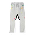 Gallery Dept Dépt de la Galerie Fruit Paint‑Splash Color‑Block Flare Sweatpants Heather Gray
