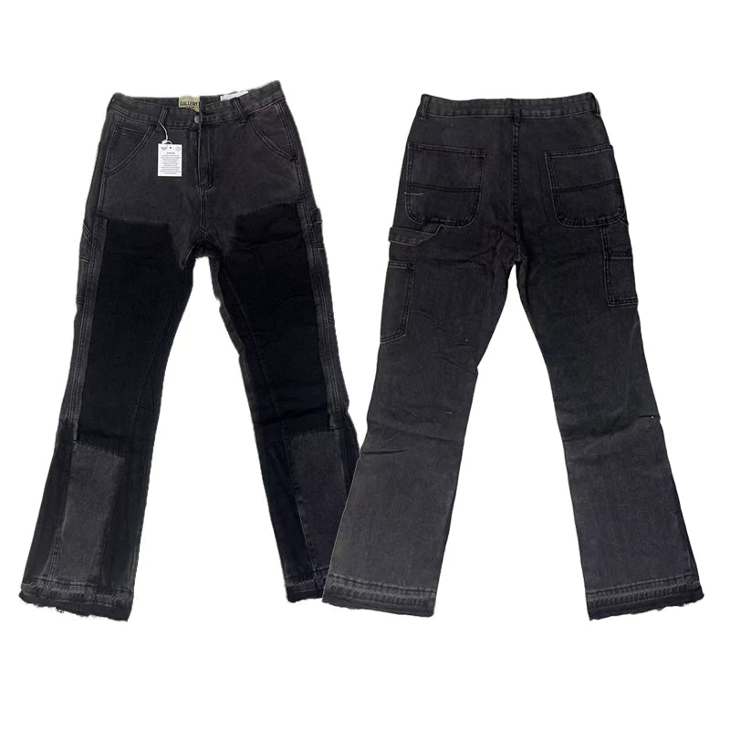Gallery Dept Black Patchwork Carpenter Flare Denim Jeans