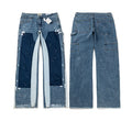 Gallery Dept Paint‑Splatter Patchwork Carpenter Flare Denim Jeans Medium Blue Wash