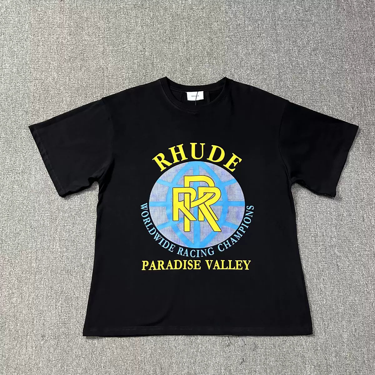Rhude Worldwide Racing Champions Paradise Valley Graphic Tee Black