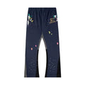 Gallery Dept Dépt de la Galerie Fruit Splash Color‑Block Flare Sweatpants Navy