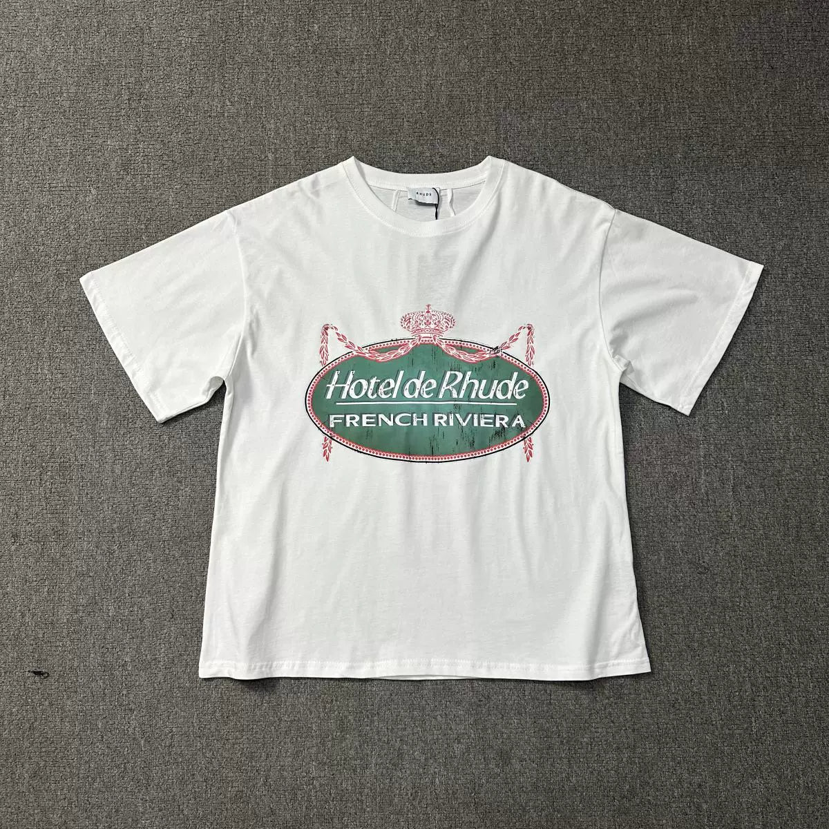 Rhude Hotel de Rhude French Riviera Vintage Graphic Tee White