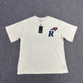 Rhude 3D R Logo Chest Graphic Tee Cream