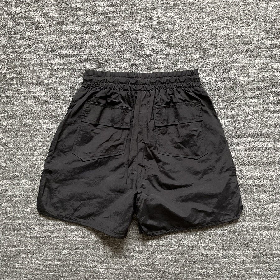 Rhude 1st Pirelli Graphic Nylon Casual Shorts Black