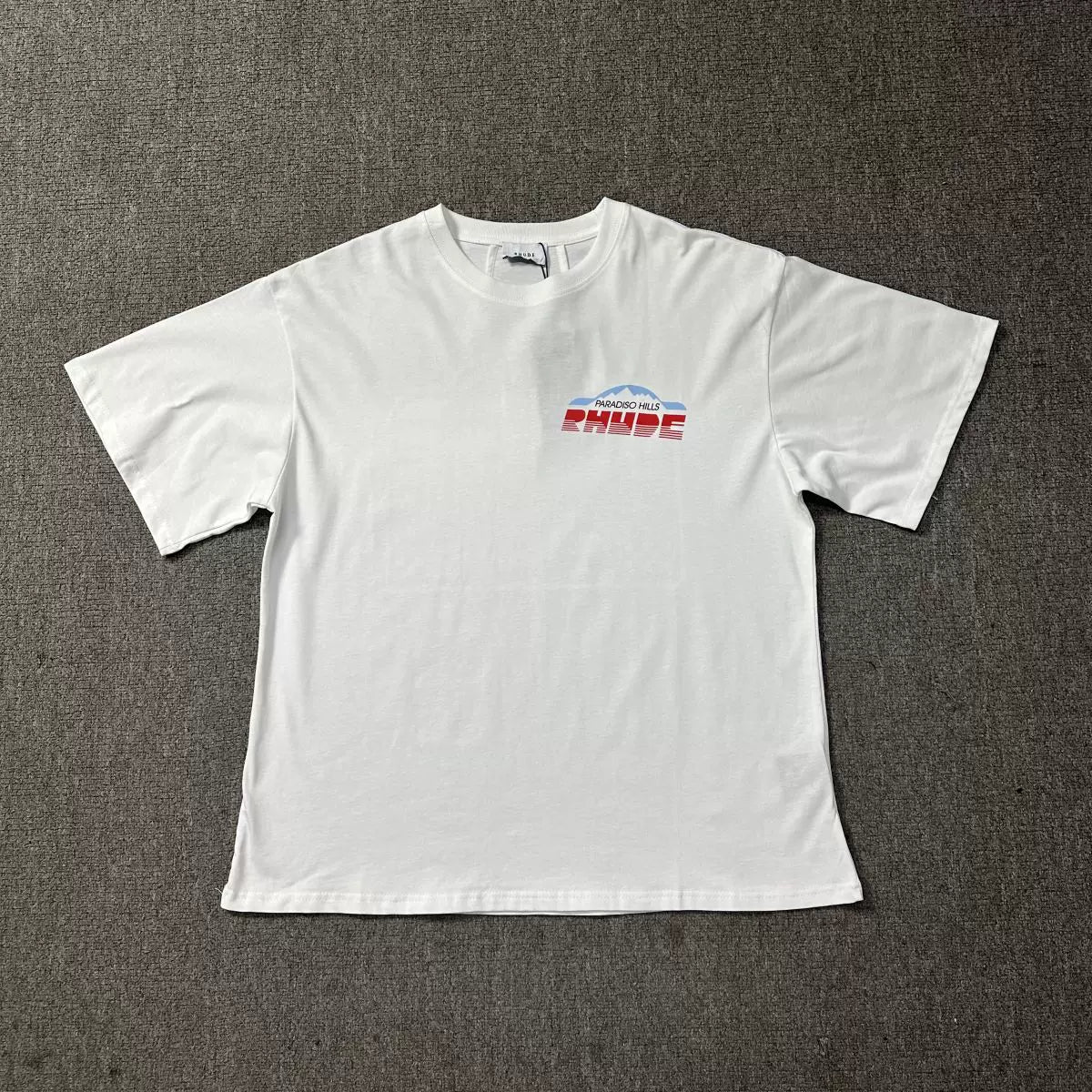 Rhude Mountain Logo Chest Graphic Tee White