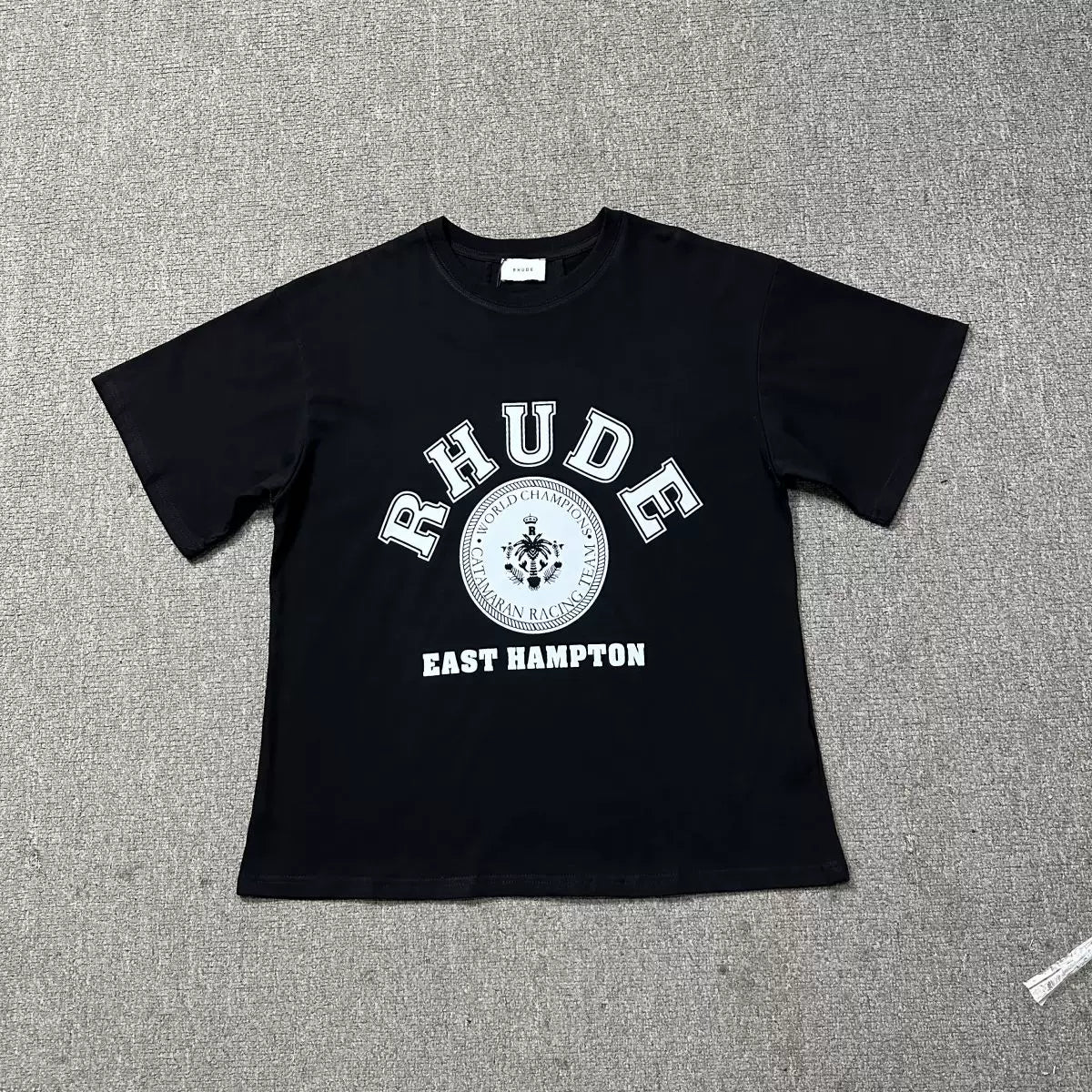 Rhude East Hampton Crest Graphic Tee Black