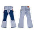 Gallery Dept Carpenter Patchwork Paint‑Splatter Flare Denim Jeans Light Vintage Wash