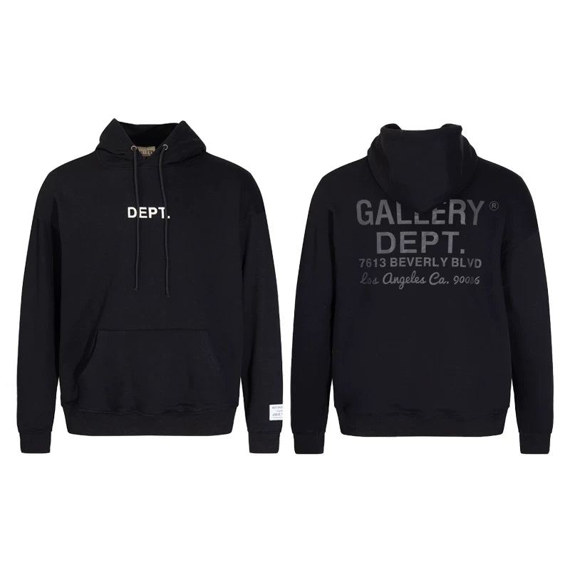 GALLERY DEPT autumn new flame letter print men's and women's loose casual pure cotton hooded sweatshirt jacket (29)