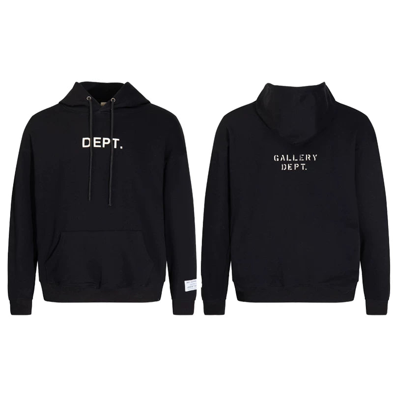GALLERY DEPT autumn new flame letter print men's and women's loose casual pure cotton hooded sweatshirt jacket (24)