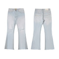 Gallery Dept Slit‑Knee Flare Denim Jeans Ultra Light Vintage Wash