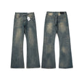 Gallery Dept Vintage Mud‑Wash Biker Flare Denim Jeans