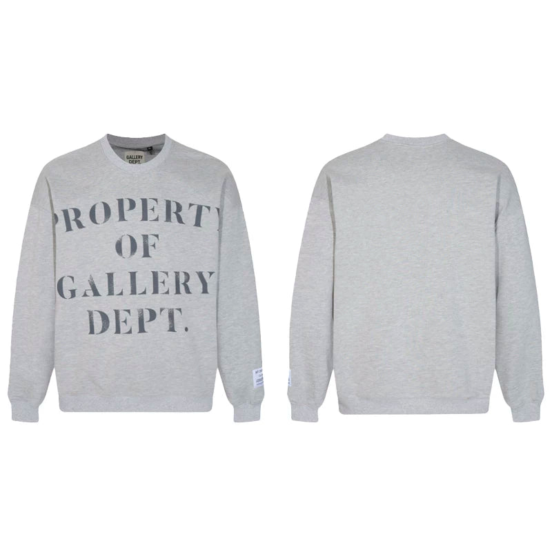 GALLERY DEPT autumn new flame letter print men's and women's loose casual pure cotton hooded sweatshirt jacket (42)