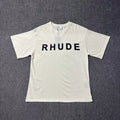 Rhude Bold Logo Front Graphic Tee Cream