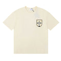 Rhude Shield Badge Left Chest Graphic Tee Cream