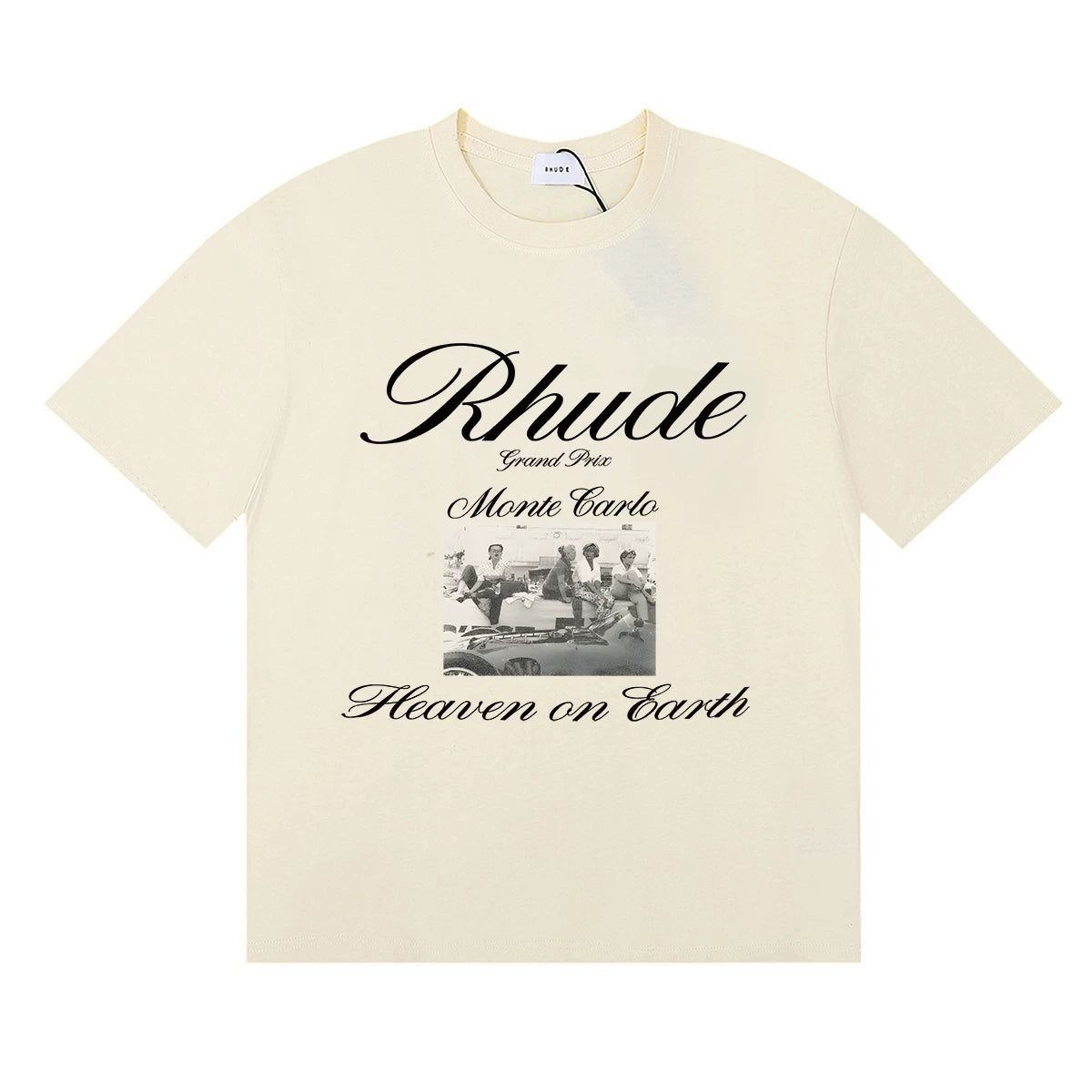 Rhude Monte Carlo Grand Prix Vintage Photo Graphic Tee Cream