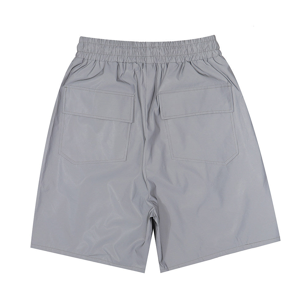 Rhude Big Outline Logo Nylon Casual Shorts Grey