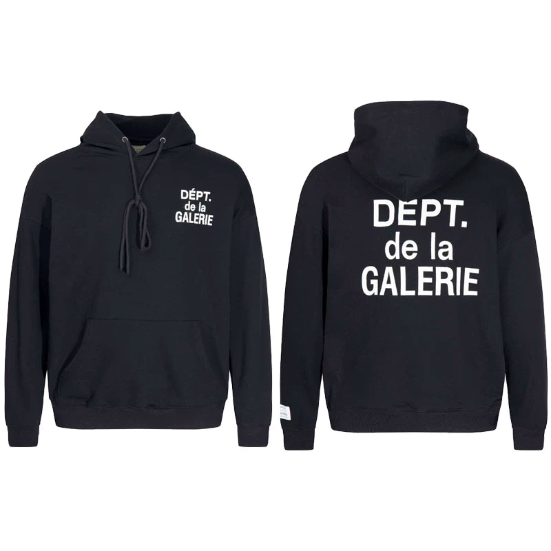 GALLERY DEPT autumn new flame letter print men's and women's loose casual pure cotton hooded sweatshirt jacket (16)