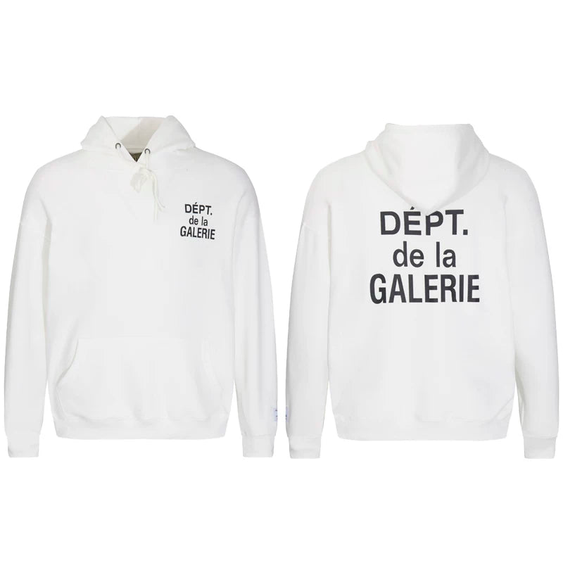 GALLERY DEPT autumn new flame letter print men's and women's loose casual pure cotton hooded sweatshirt jacket (17)